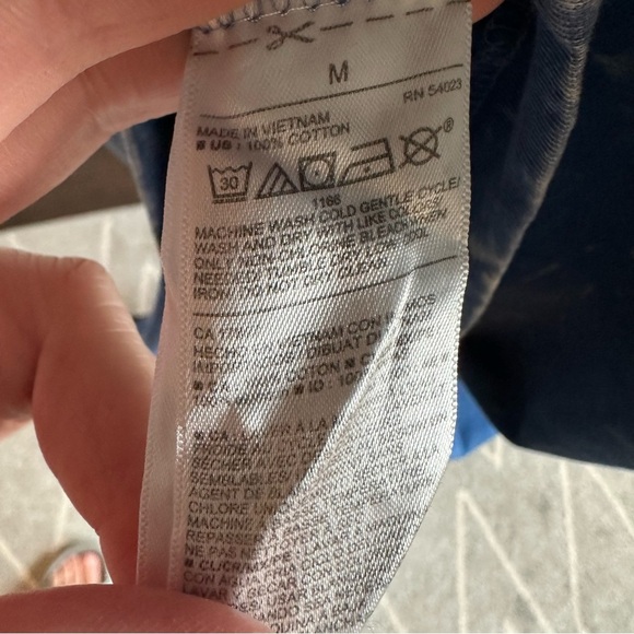 Old Navy Blue Burnout T-shirt Dress - Picture 5 of 5